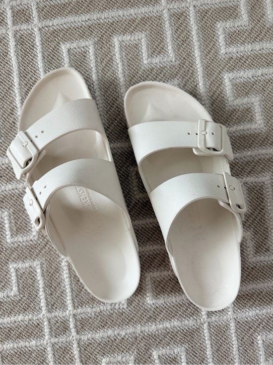 Birkenstock Shoes - White Rubber Birkenstock Arizona Sandals
